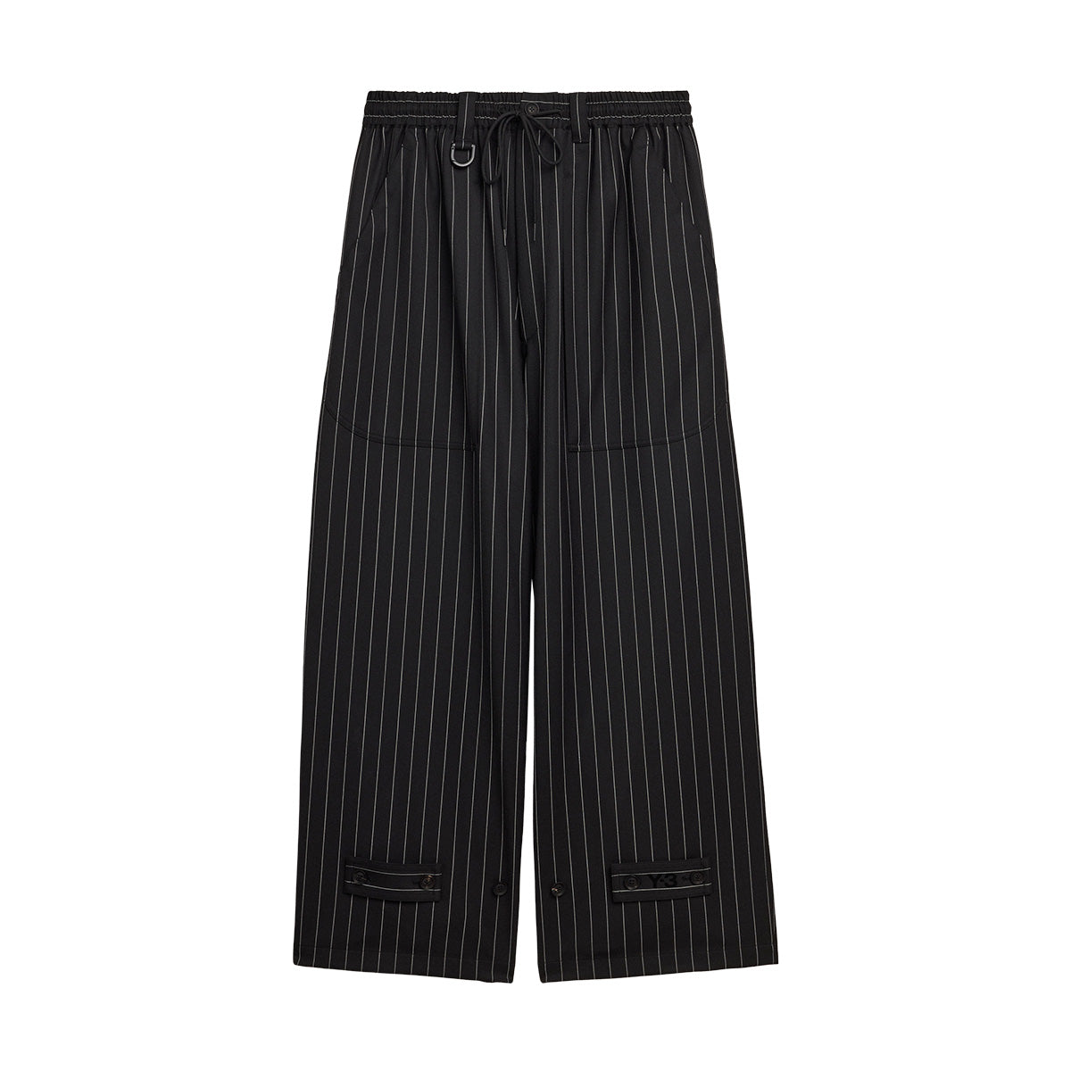 Pinstripe Refine Wool Pants 'Black'