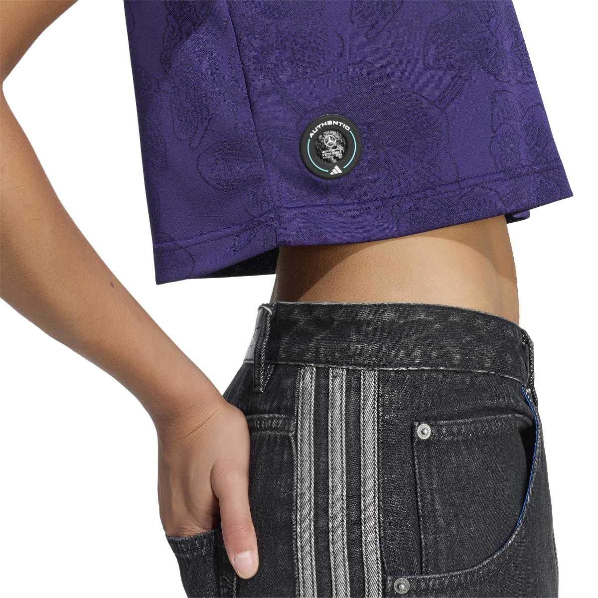 + Mercedes-AMG Petronas F1 Team Vanda Bloom Wmns Driver Crop Top Jersey 'Dark Purple'