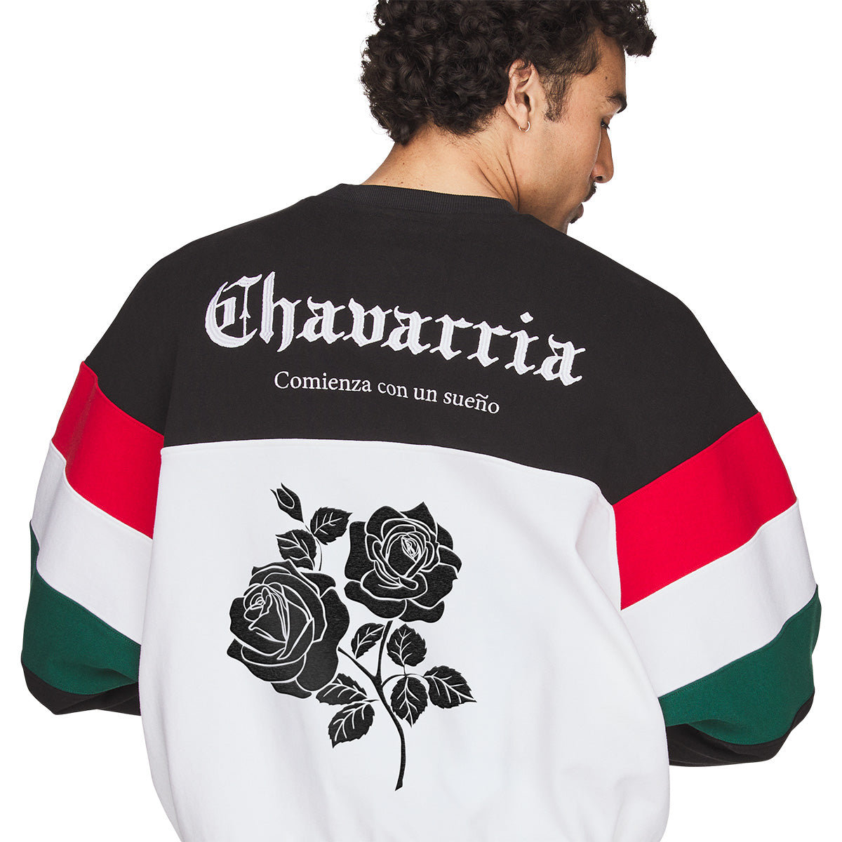 + Willy Chavarria Crew Sweatshirt 'Black White'