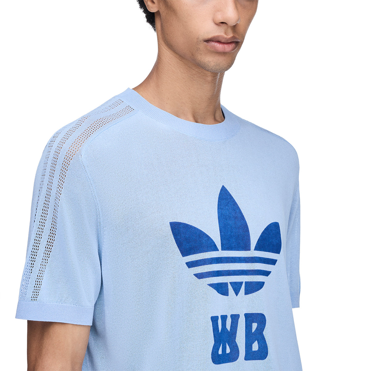 + Wales Bonner Knit T-Shirt 'Clear Sky'