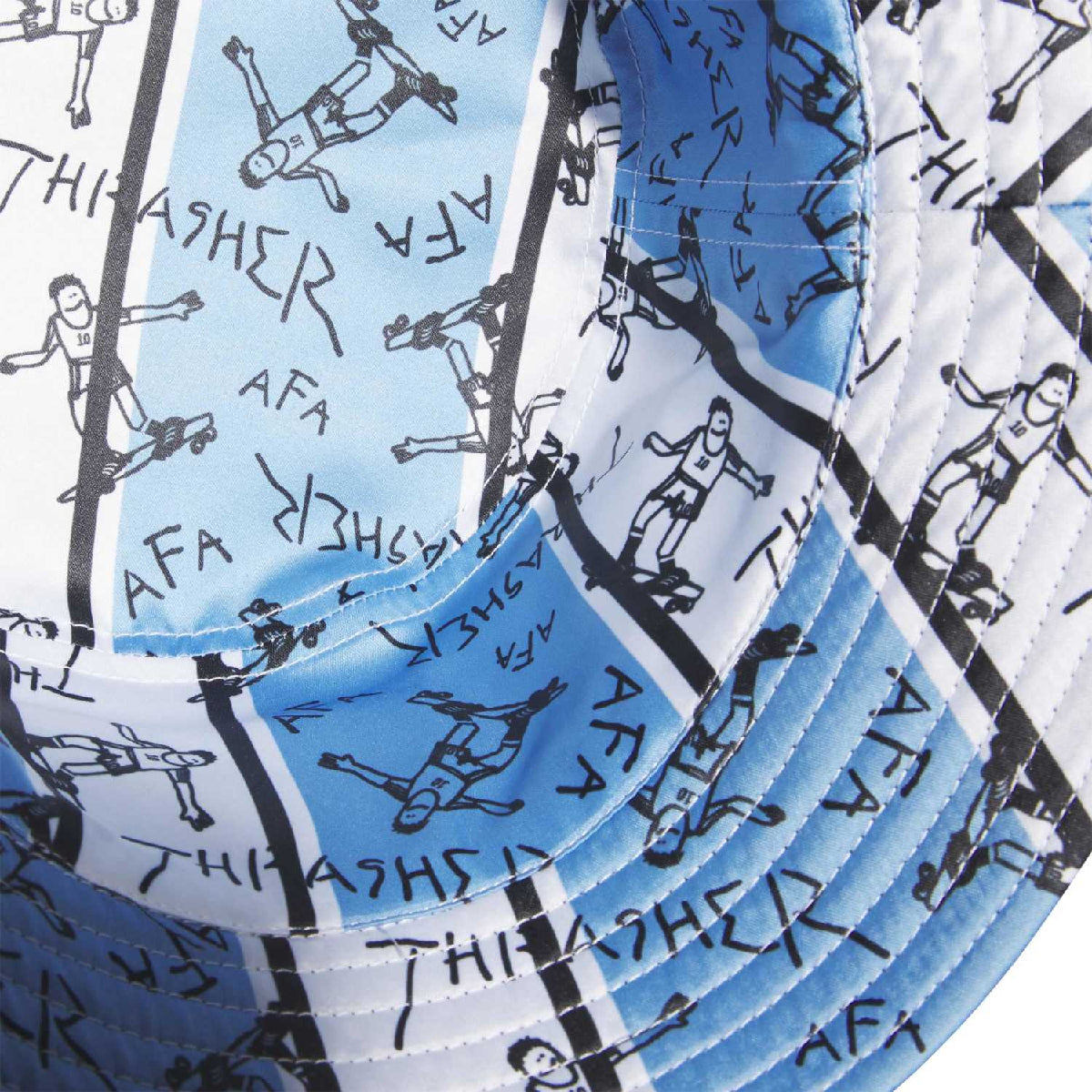 + Thrasher + Argentine Football Association Bucket Hat ' Night Navy Light Blue'