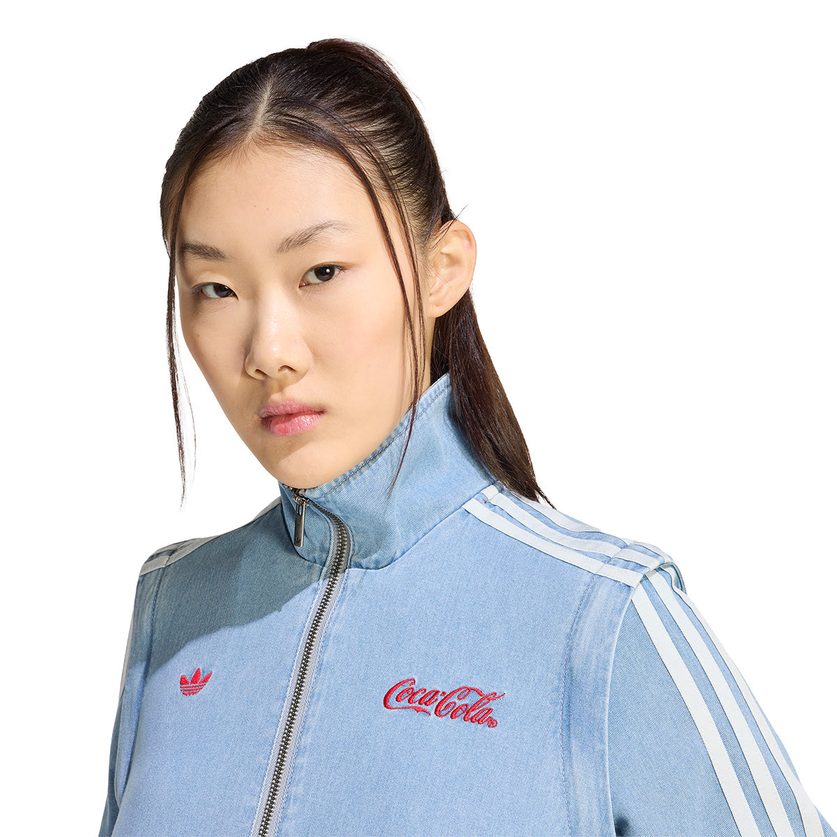+ Coca Cola Wmns Firebird Regular Track Top 'Light Denim'