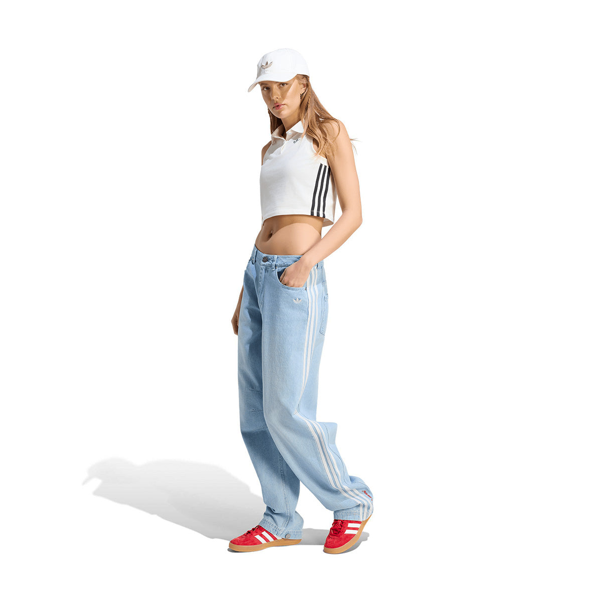 + Coca Cola Wmns GFX Banana Pants 'Indigo Denim'