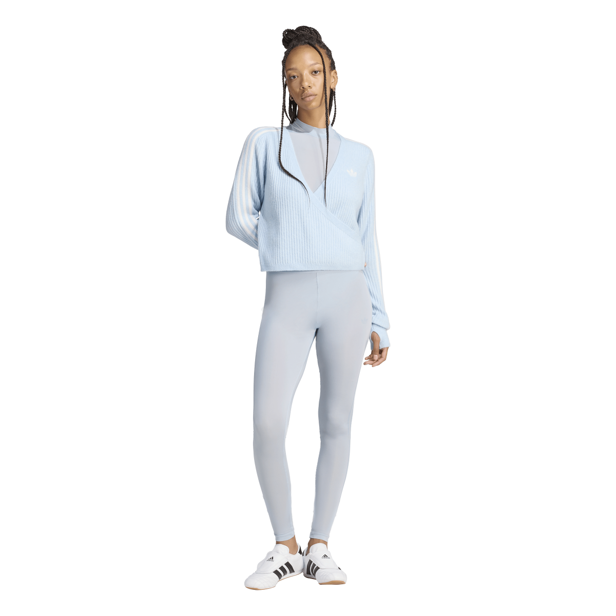 + Jennie Sheer Sleeveless Bodysuit 'Wonder Blue'