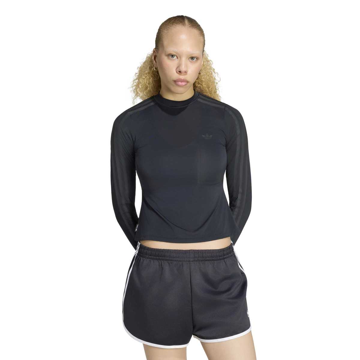 + Jennie Sheer Long Sleeve Tee 'Black'