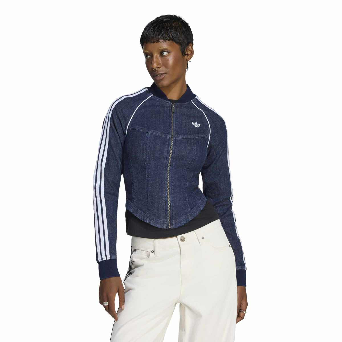 Superstar Denim Corset Track Top 'Indigo'