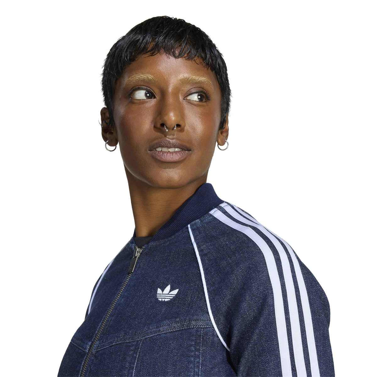 Superstar Denim Corset Track Top 'Indigo'