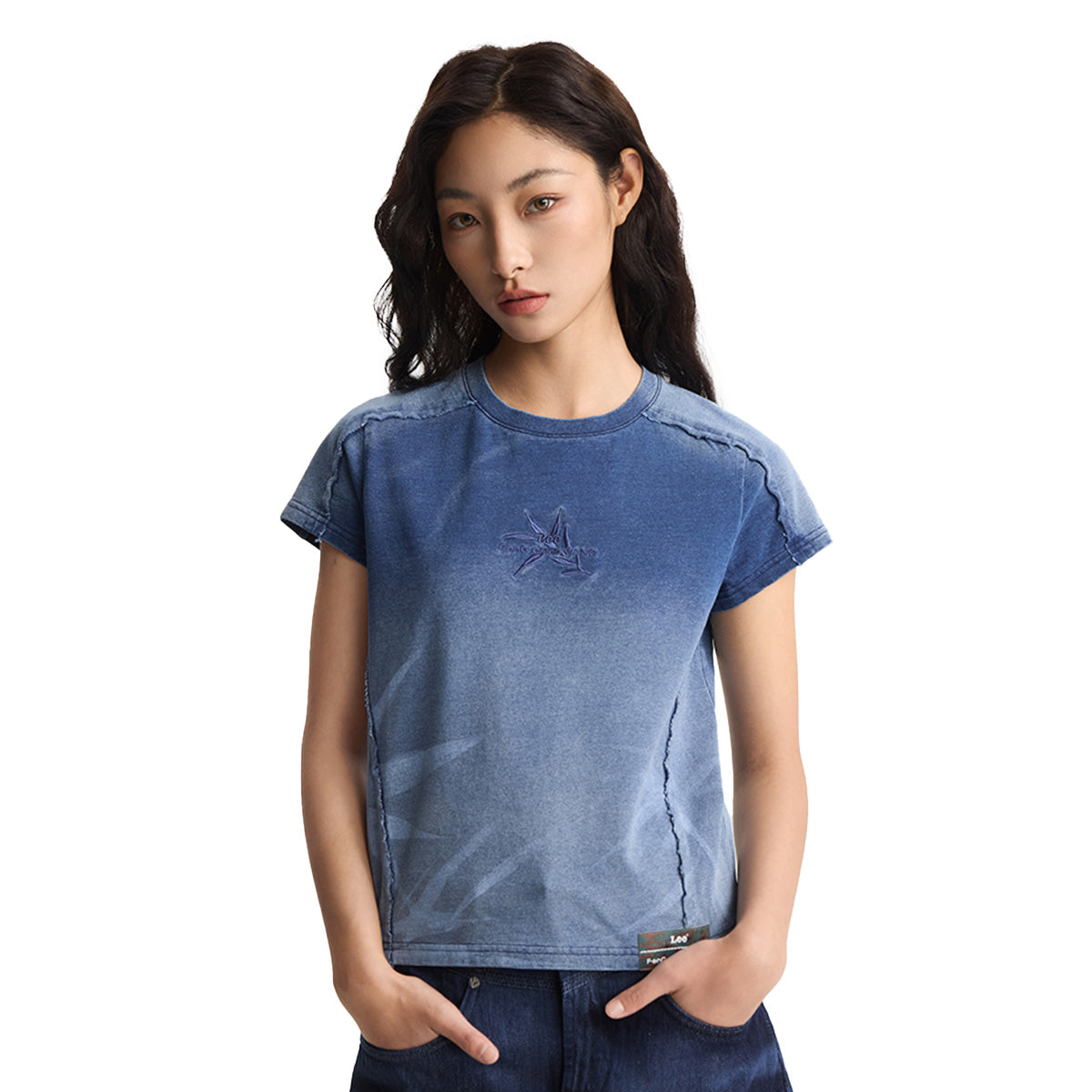 + LEE Wmns Tee 'Dark Denim'