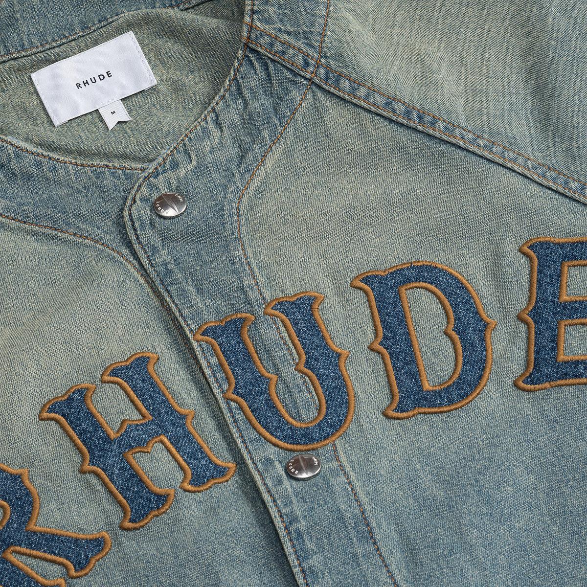 Baseball Denim Shirt 'Dark Indigo'