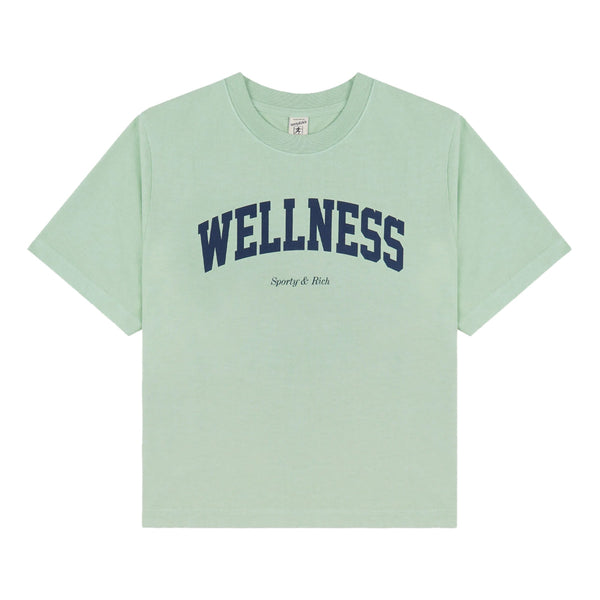 送料無料 通販 ファッション Wellness Rich & Sporty Ivy Navy 'Thyme Top Cropped Tシャツ(半袖/袖なし)