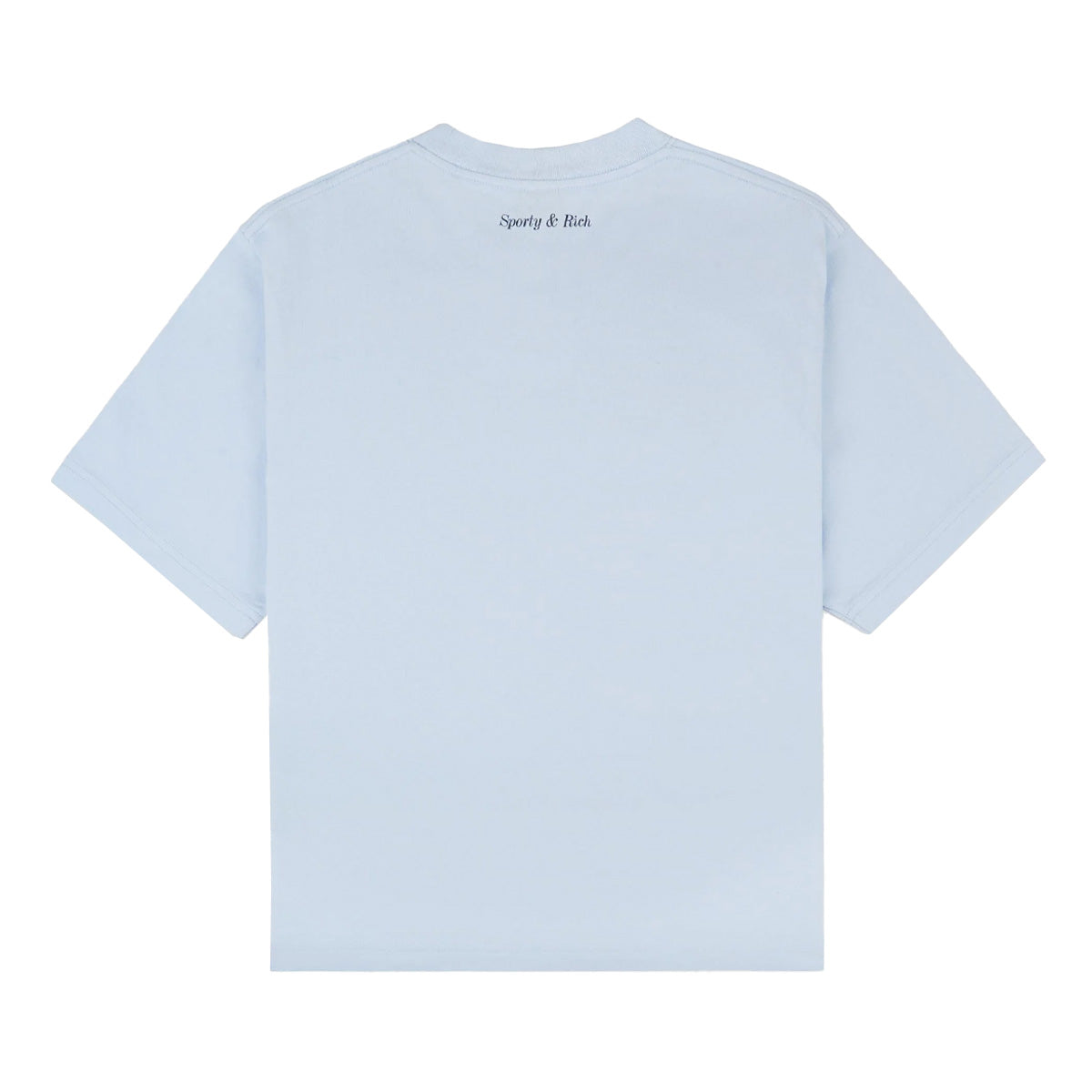 Wellness Club Flocked Cropped Tee 'Ciel'