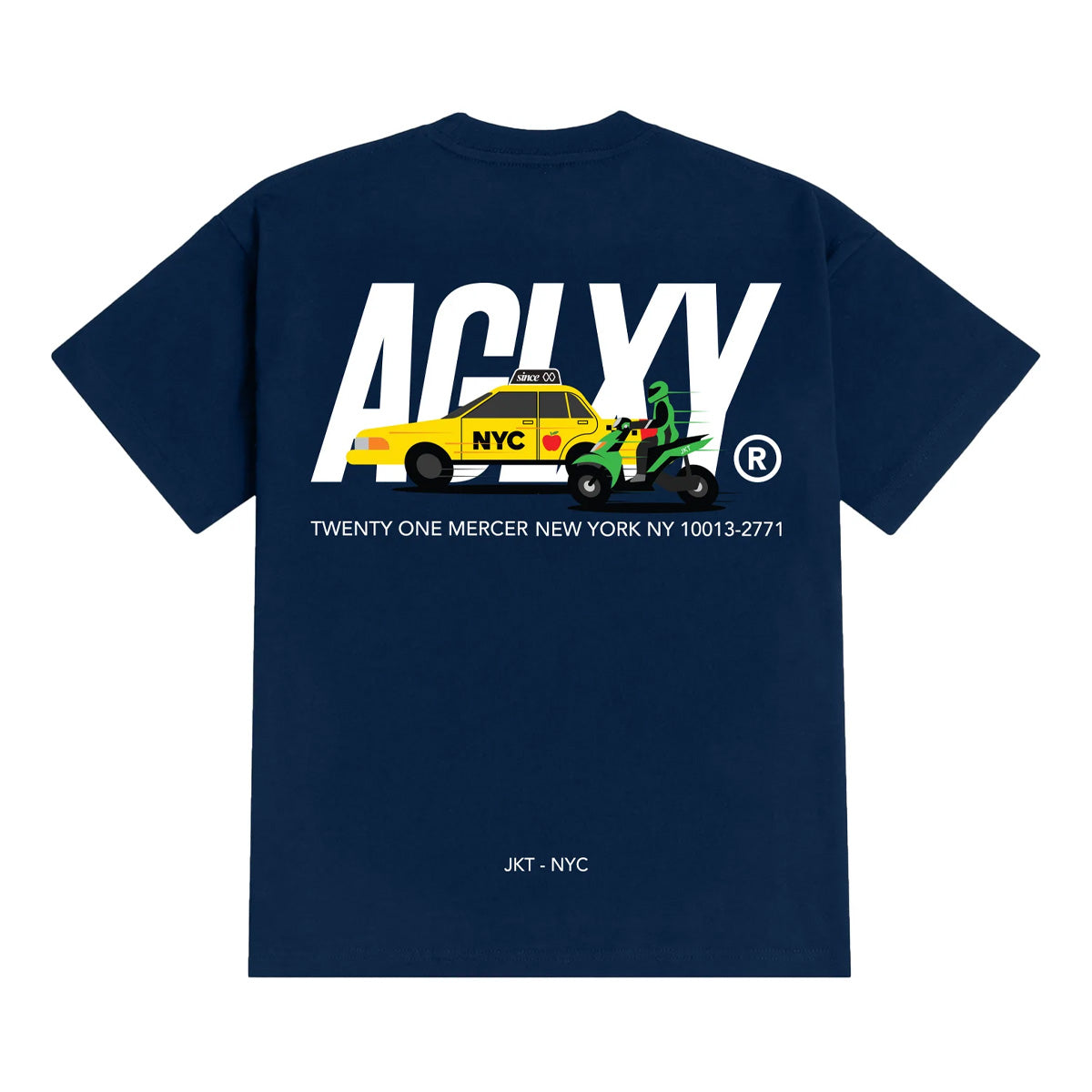 + 21MERCER Go-Ride A Taxi Tee 'Navy'