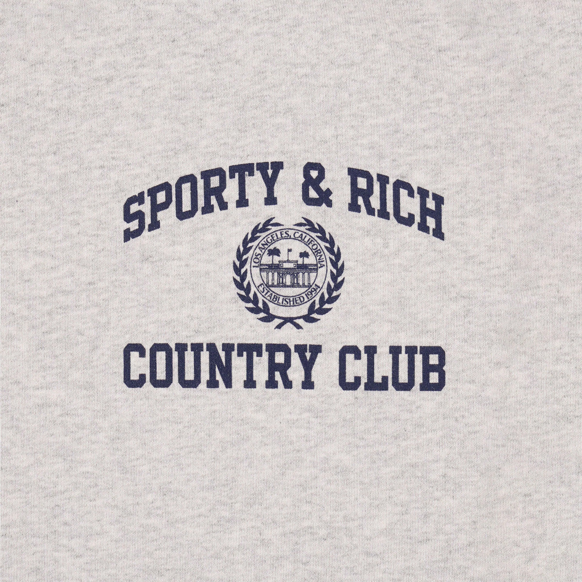 Varsity Crest Zipped Cropped Hoodie 'Heather Grey'