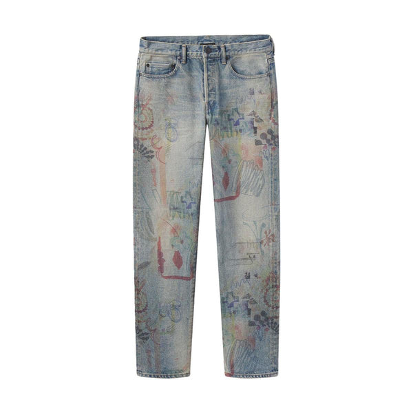 John Elliott Men's Daze 2 Paint Splatter Japanese Denim Jeans in