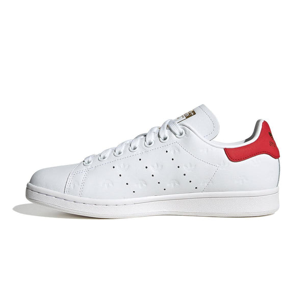 Adidas originals stan outlet smith womens white/white/red