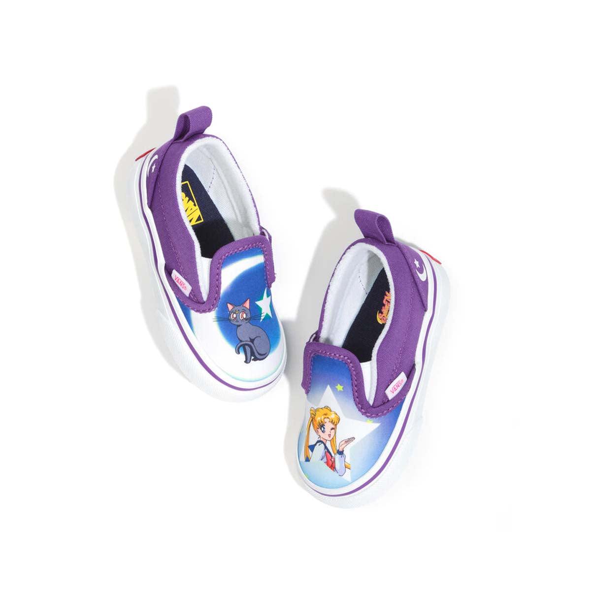 + Sailor Moon Toddler's Slip-On V 'Blue Purple'