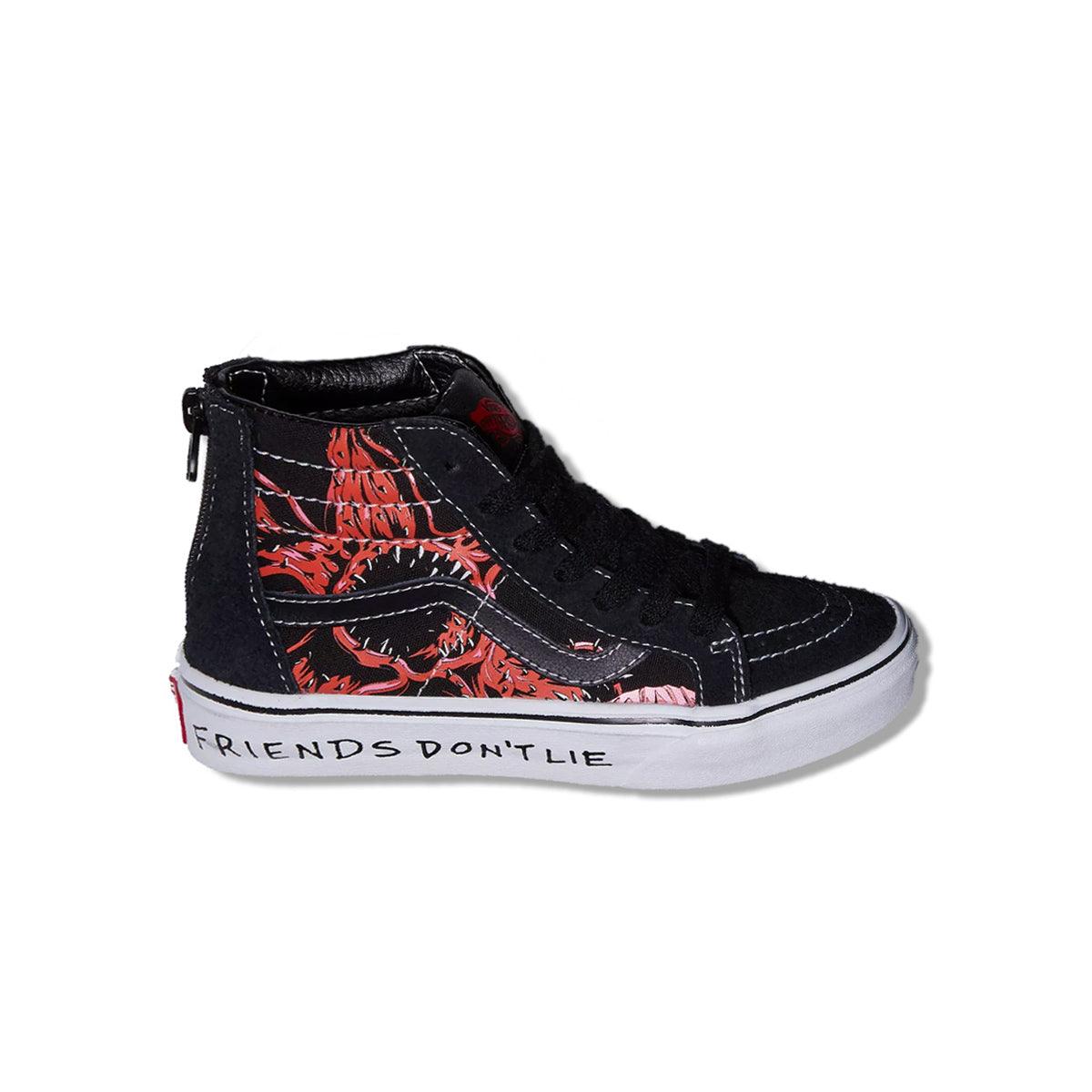 + Stranger Things Kid's SK8-Hi Zip 'Friends Don't Lie'