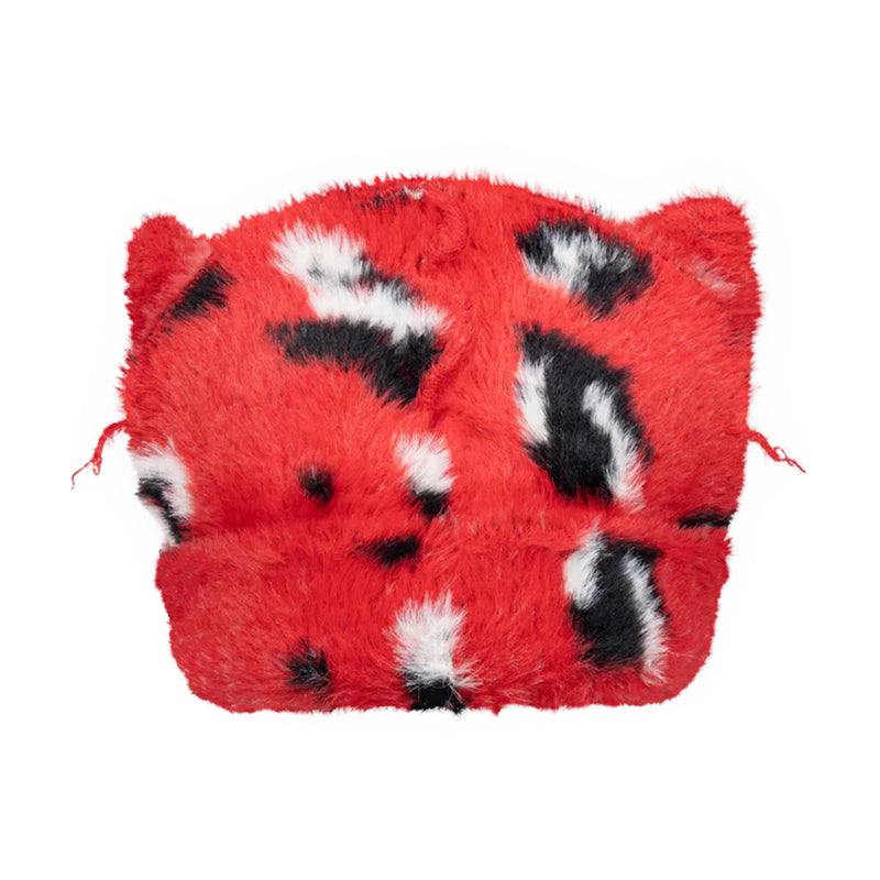 Fluffy Chunky Ears Beanie 'Red'