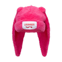 Fluffy Chunky Rabbit Beanie 'Pink'