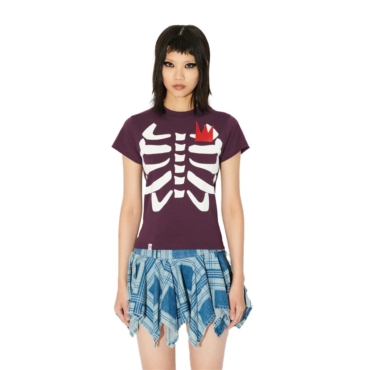 Skeleton Baby Tee 'Purple'