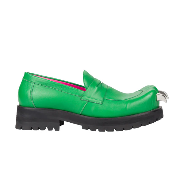 Leather Moccasin Moggies 'Green'