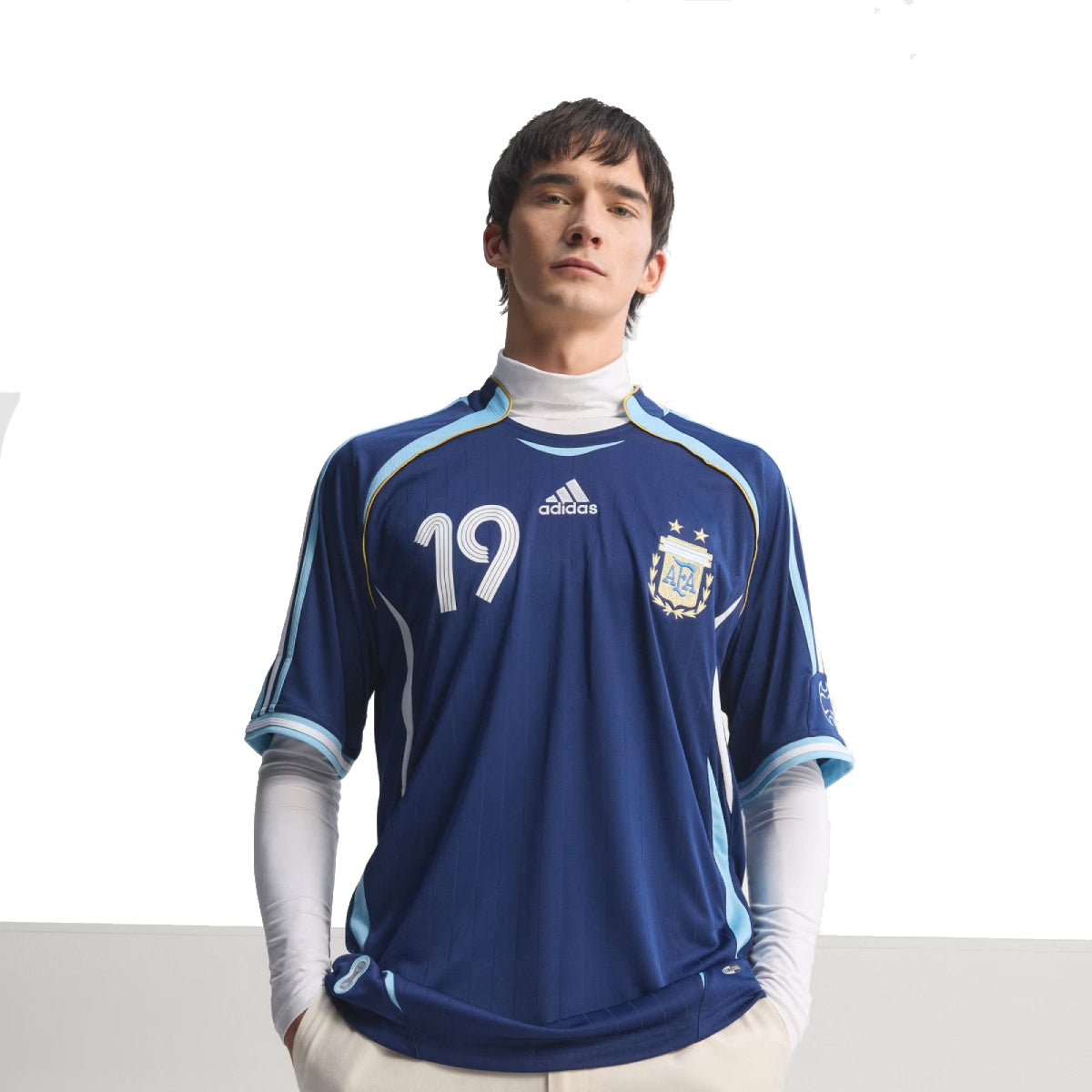 Argentina 2006 Messi Away Kit Tee 'Dark Blue'
