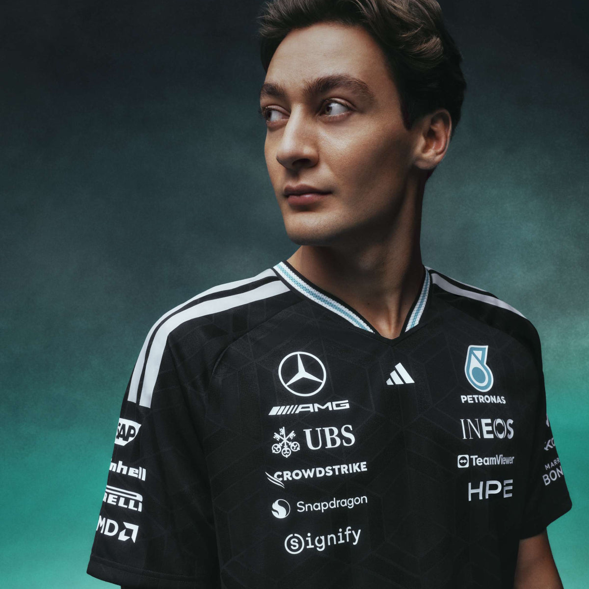 + Mercedes AMG Petronas F1 Team Driver Jersey Authentic 'Black'