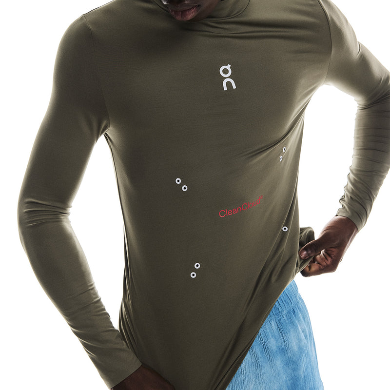 + PLEASURES + The LOOP Running Supply L/S Tee 'Olive'