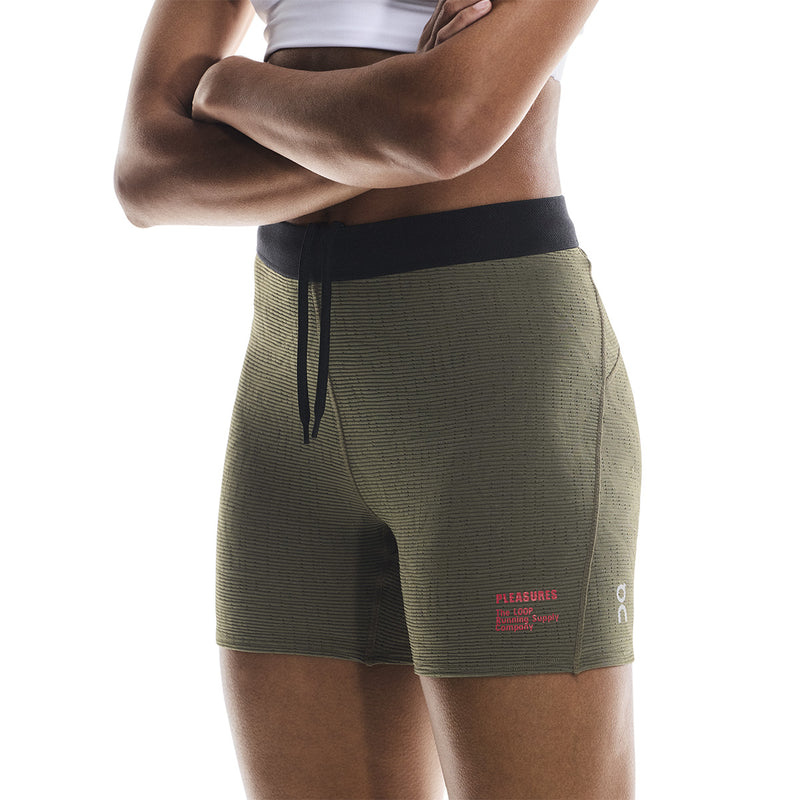 + PLEASURES + The LOOP Running Supply Wmns Tights 'Olive'
