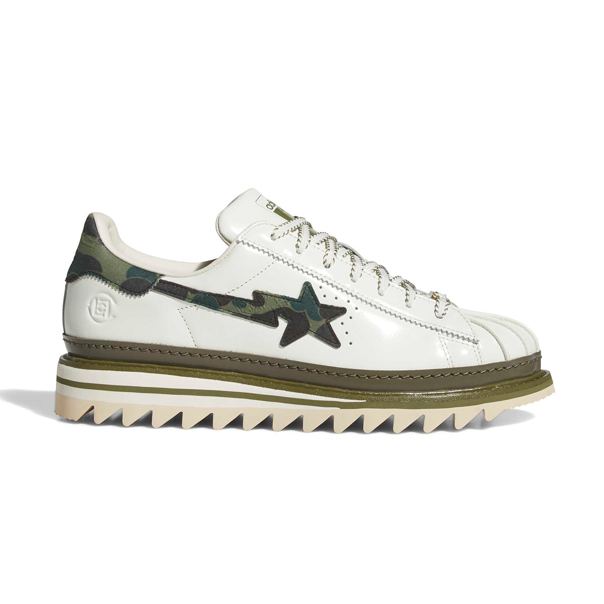 + CLOT + Bape Superstar 'Green Camo'