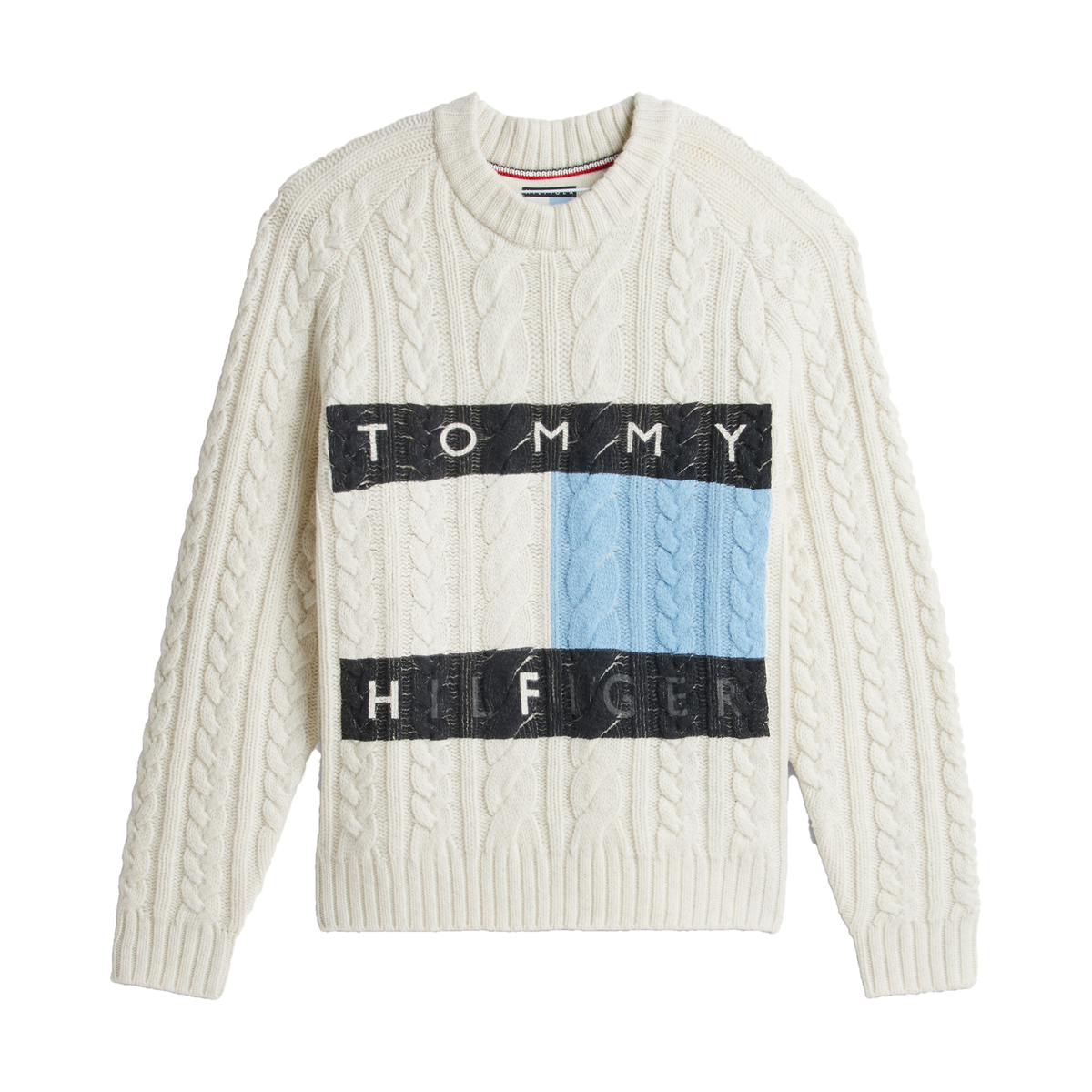 + Fragment Flag Sweater 'Ecru Well Water'
