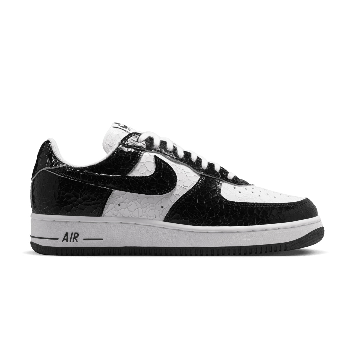 Air Force 1 Cracked Leather 'Black White'