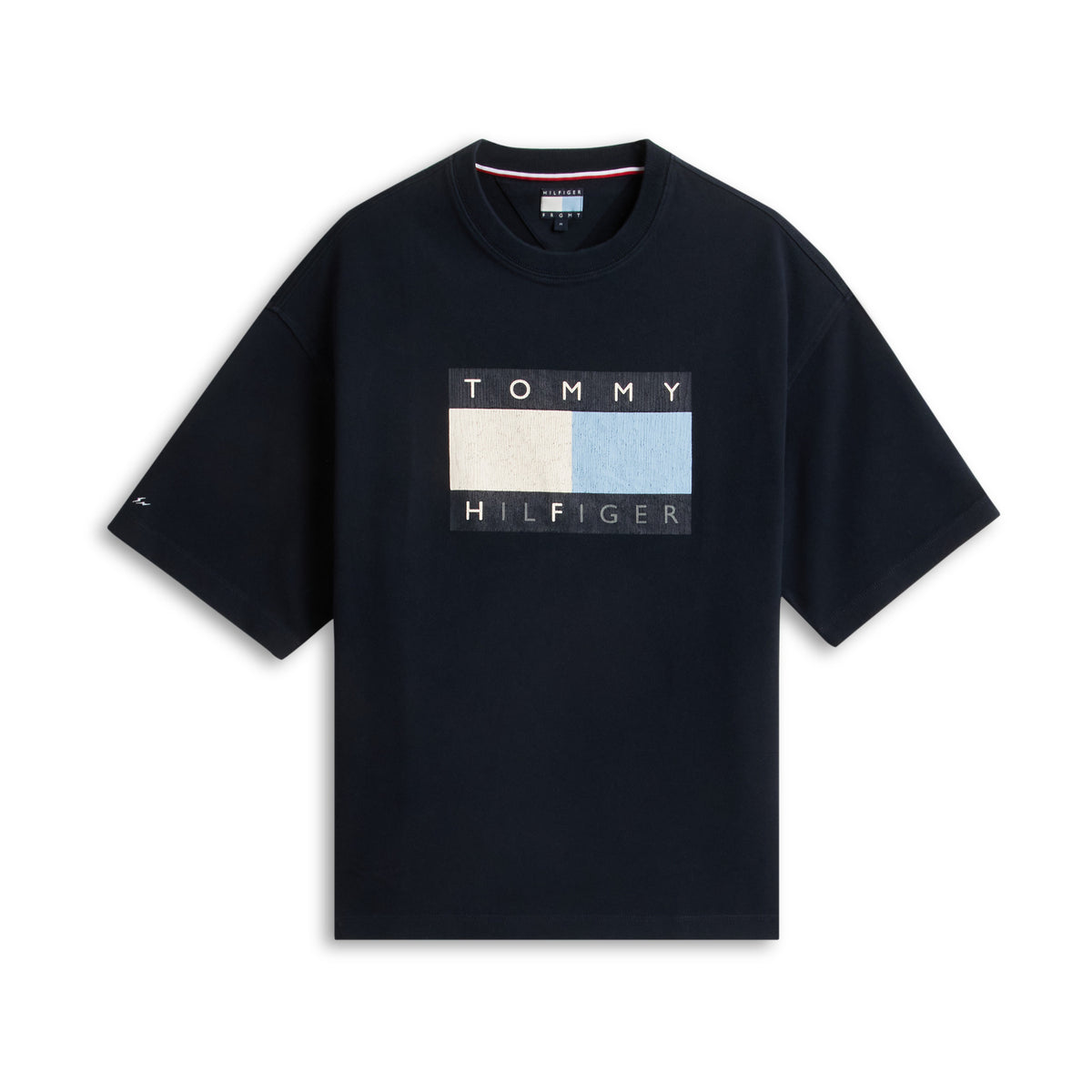 + Fragment Distressed Flag Tee 'Navy Blue'