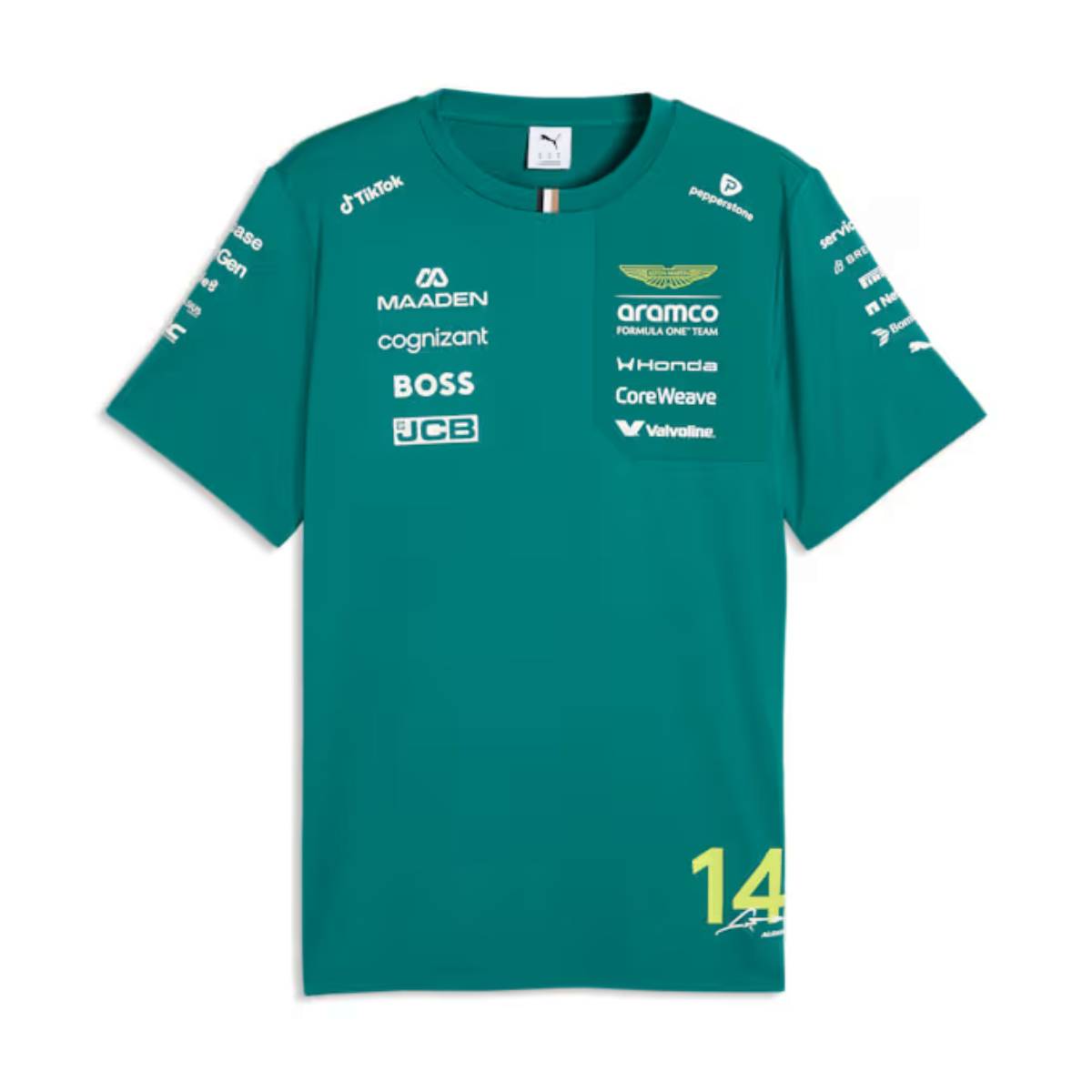 + Aston Martin Aramco F1 Team Replica Alonso Tee 'Green Lux'