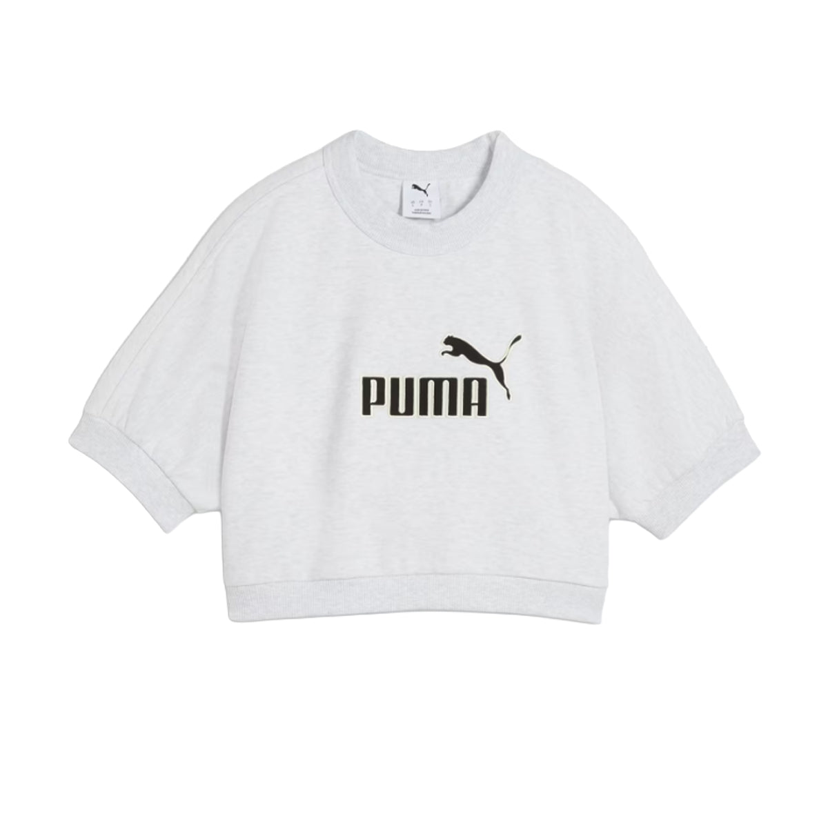 Wmns Essential Elevated no.1 Logo Sweatshirt 'White Glow Heather'