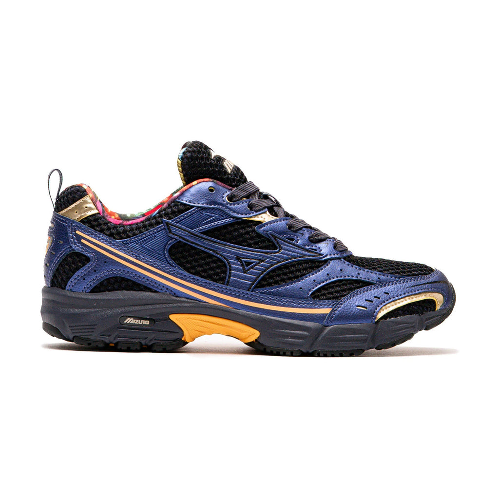 みずり Mizuno Wave Horizon 8 Men's Running Shoes - Blue Granite/Citrus