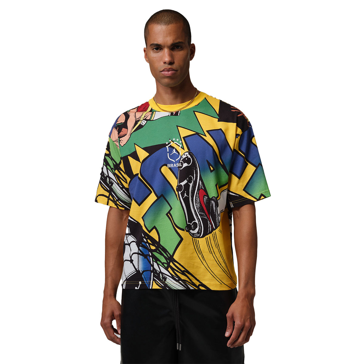 + Brasil Futbol Essentials Boxy Tee 'Varsity Maize'