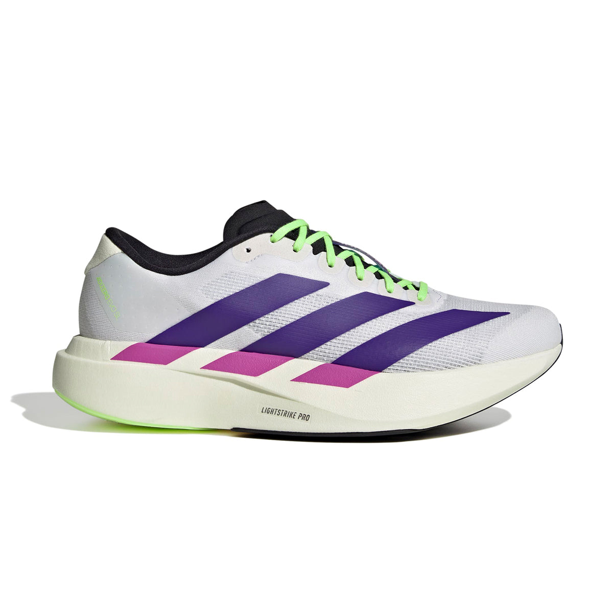 Adizero Evo SL 'White Collegiate Purple Lime Burst'