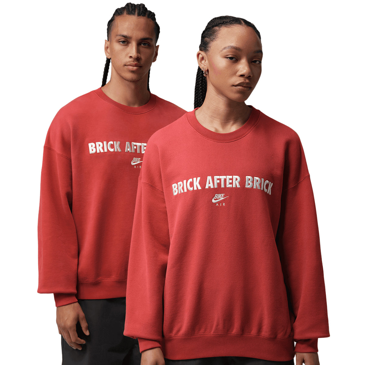 + Nigel Sylvester Brick After Brick Fleece Crew-Neck Sweatshirt 'Cinnabar'