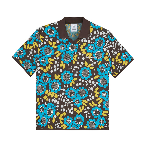 + Wales Bonner Knit Floral Polo Tee 'Multi'