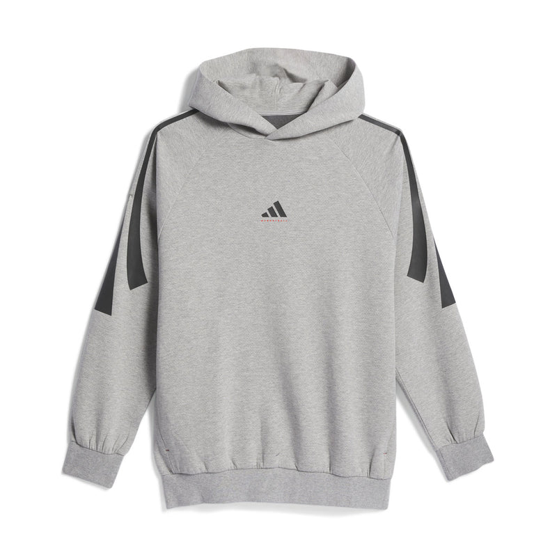 Adidas Performance Basketball Spacer Hoodie Medium Grey Heather Size S