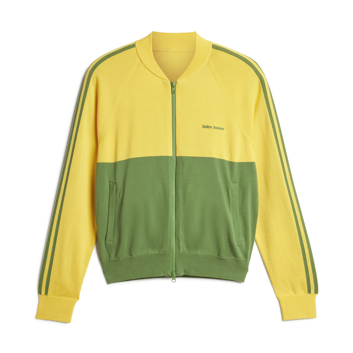 + Wales Bonner New Knit Track Top 'Bold Gold Crew Green'