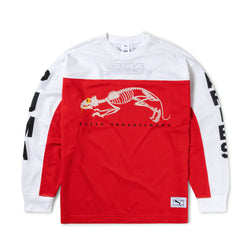 + Aries Moto Mesh L/S Tee 'For All Time Red'