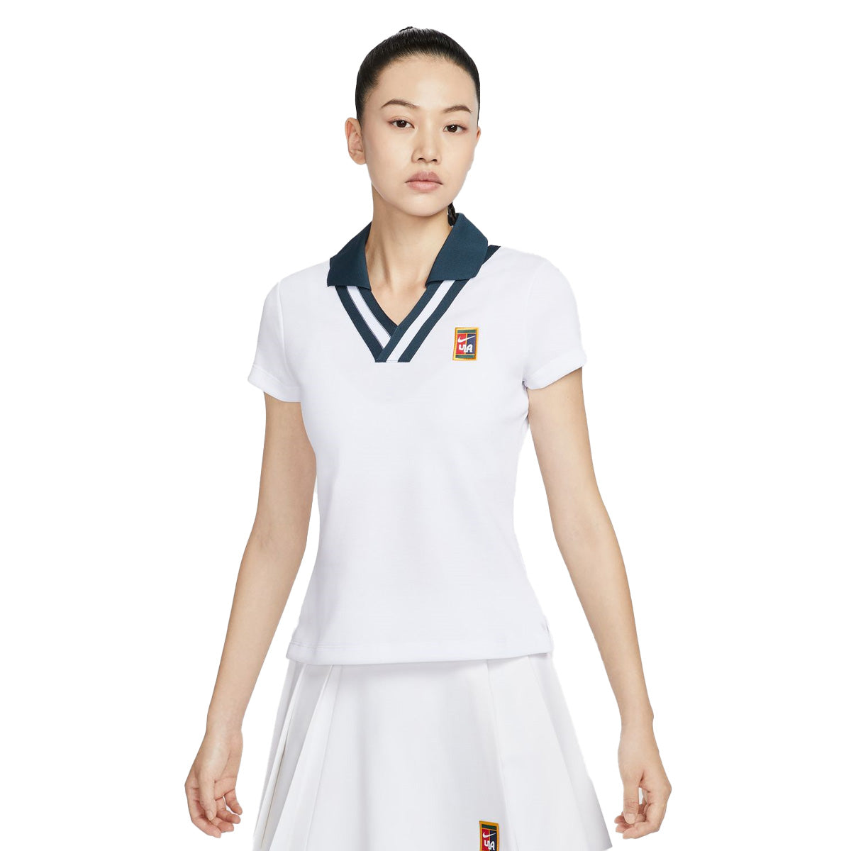 '+ YOON Polo Top 'White Armory Navy'