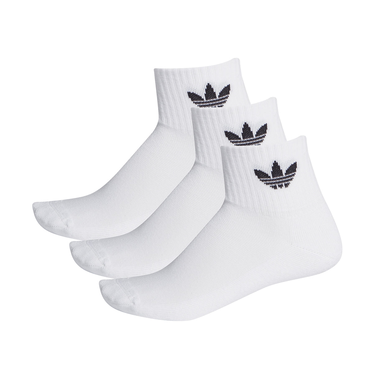 Mid Crew Socks 3 Pairs 'White'