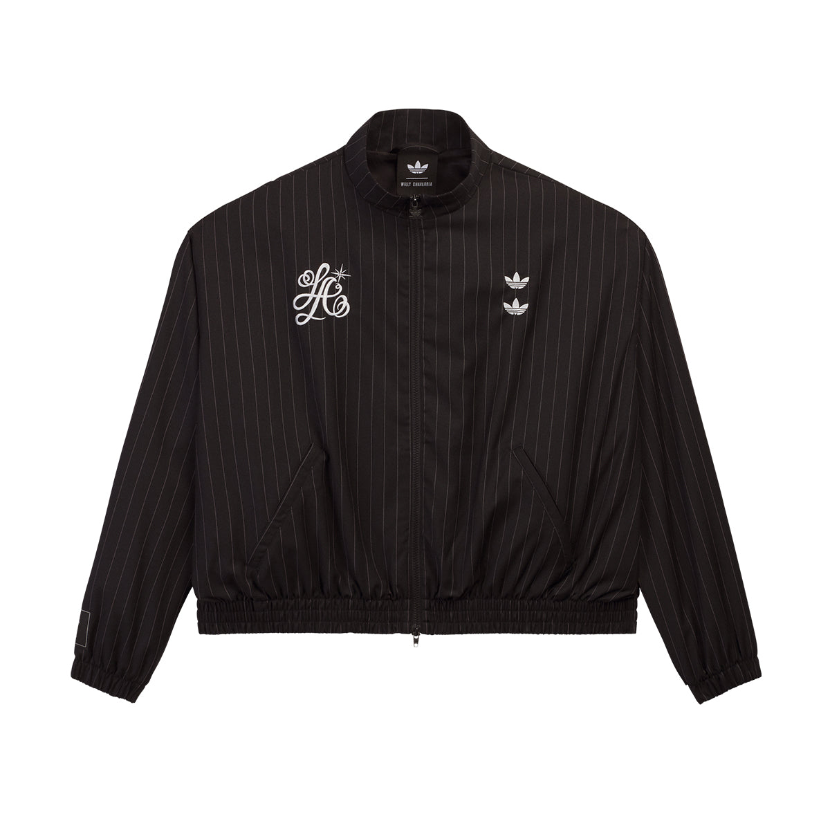 + Willy Chavarria Pinstripe Track Jacket 'Black'
