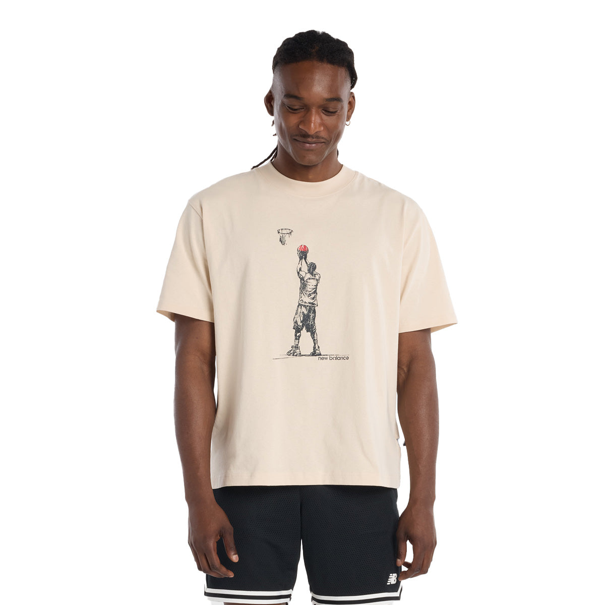 Hoops Player Graphic Tee 'Bisque'