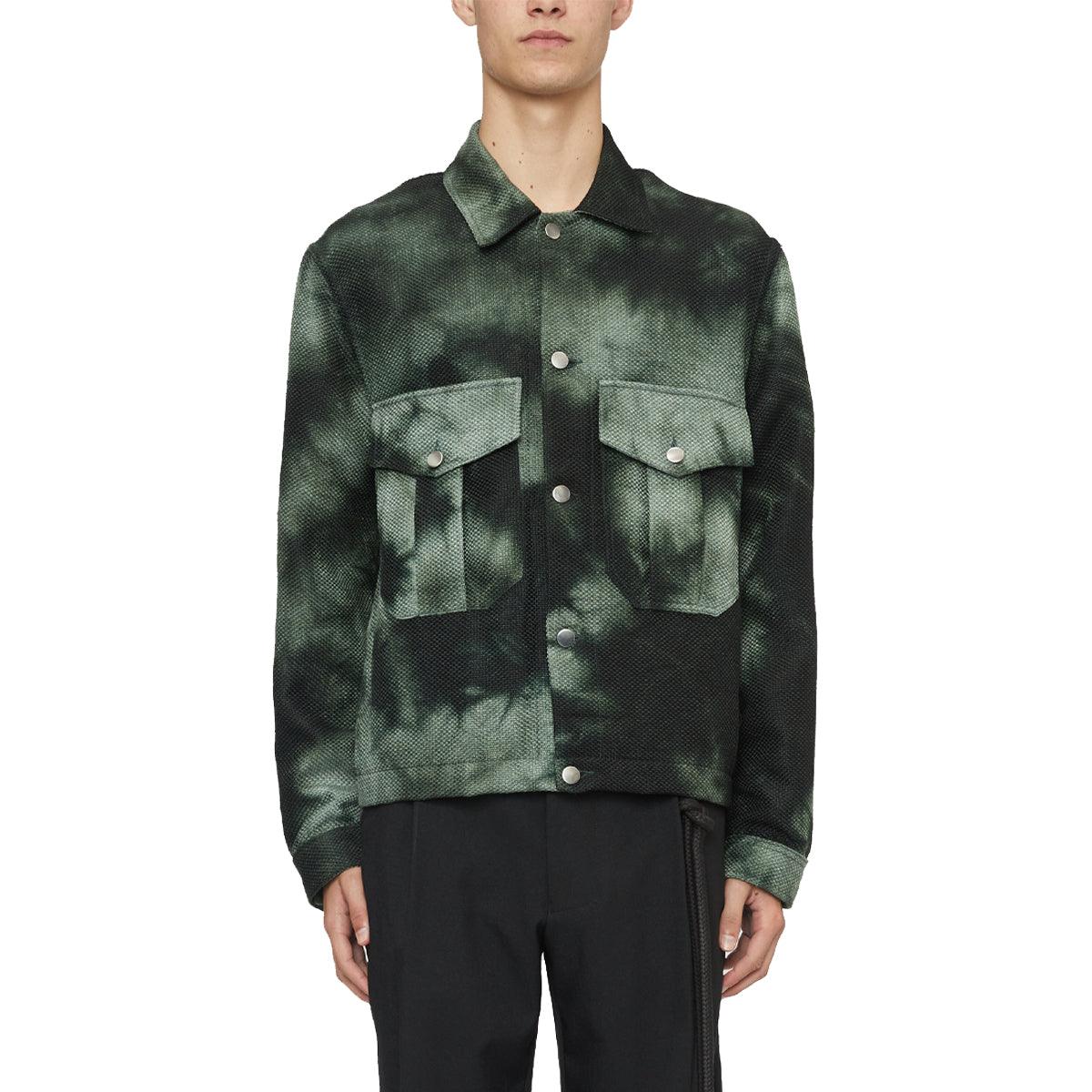 Tie Dye Military Jacket 'Green'