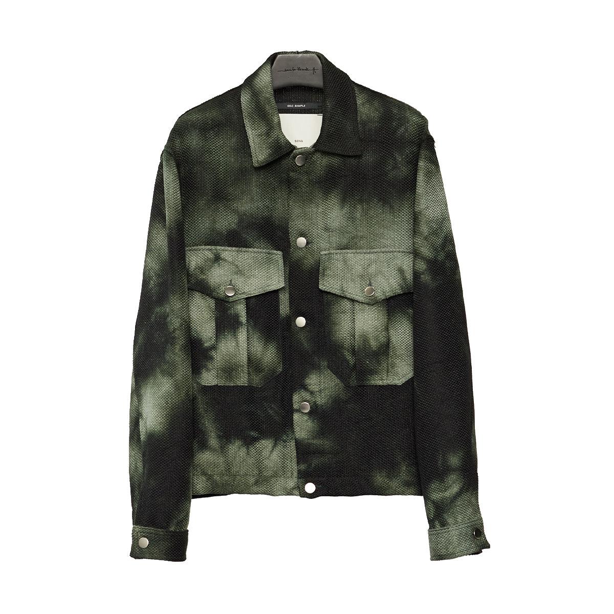 Tie Dye Military Jacket 'Green'