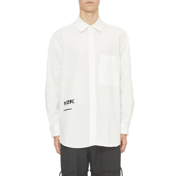 "Y2K" Pleated Box Shirt 'White'